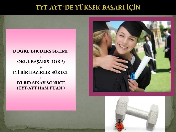 TYT-AYT ‘DE YÜKSEK BAŞARI İÇİN DOĞRU BİR DERS SEÇİMİ + OKUL BAŞARISI (OBP) +