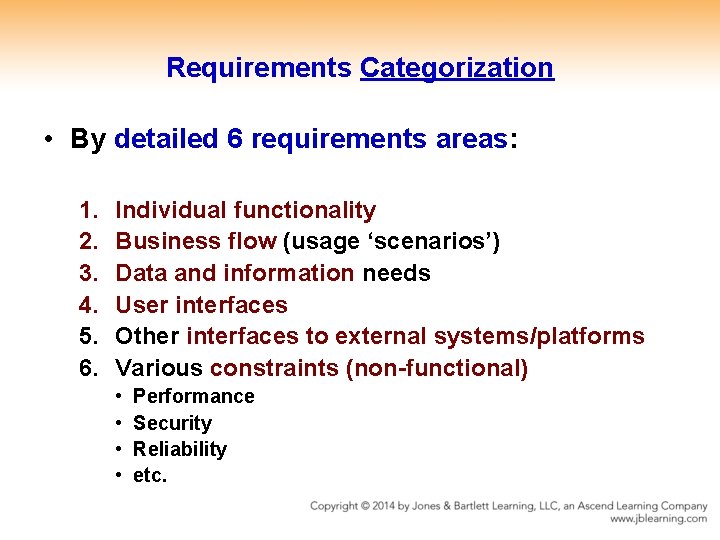 Requirements Categorization • By detailed 6 requirements areas: 1. 2. 3. 4. 5. 6. Requirements Categorization • By detailed 6 requirements areas: 1. 2. 3. 4. 5. 6.