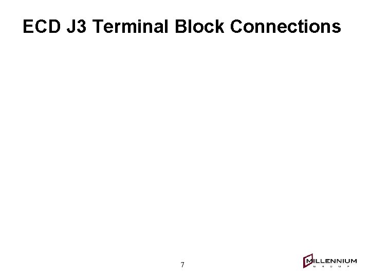 ECD J 3 Terminal Block Connections 7 