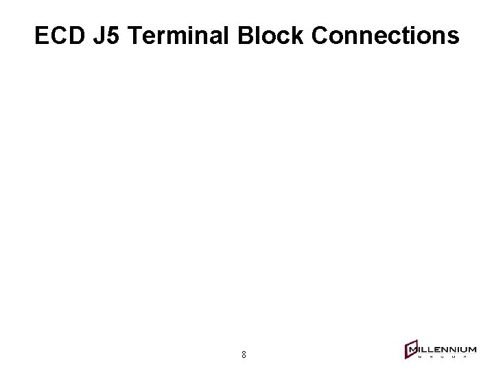 ECD J 5 Terminal Block Connections 8 