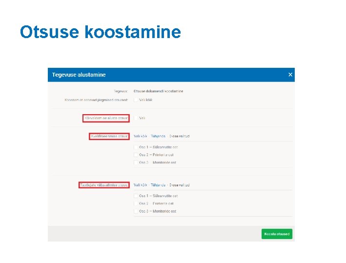 Otsuse koostamine 