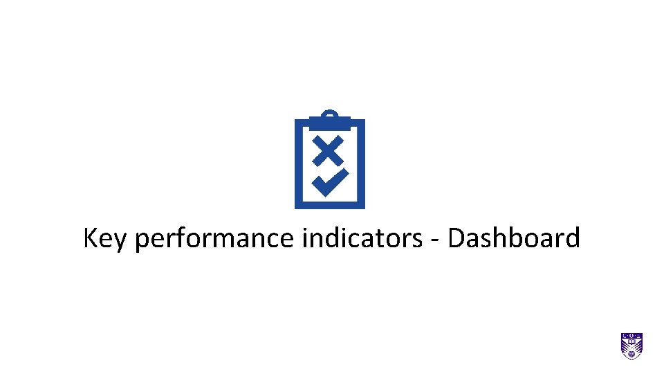 Key performance indicators - Dashboard 