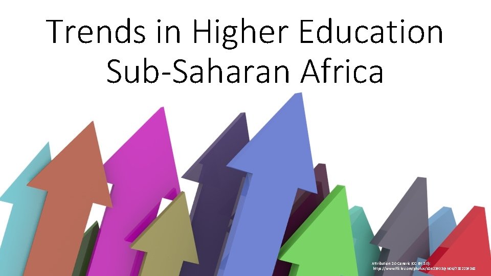 Trends in Higher Education Sub-Saharan Africa Attribution 2. 0 Generic (CC BY 2. 0):