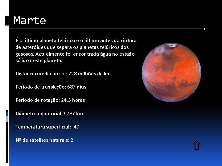 Marte É o último planeta telúrico e o último antes da cintura de asteróides