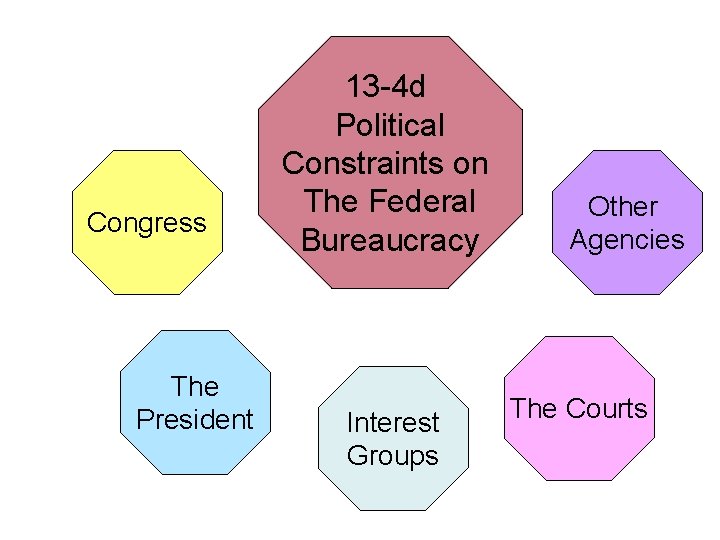 Congress The President 13 -4 d Political Constraints on The Federal Bureaucracy Interest Groups