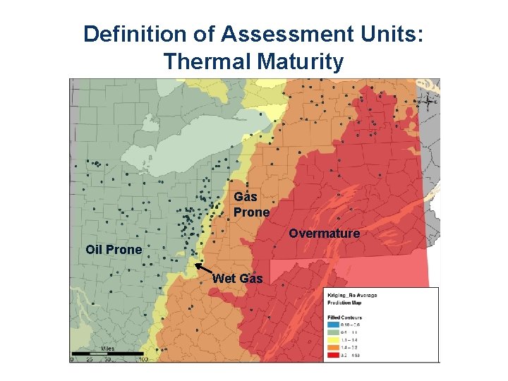 Definition of Assessment Units: Thermal Maturity Gas Prone Overmature Oil Prone Wet Gas 