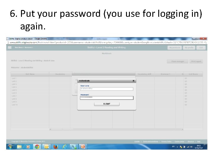 6. Put your password (you use for logging in) again. 