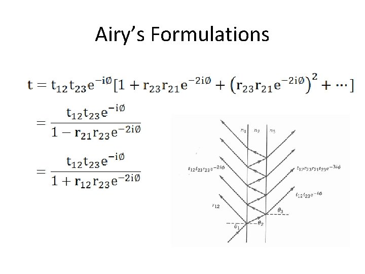 Airy’s Formulations 