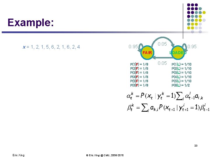 Example: 0. 05 0. 95 x = 1, 2, 1, 5, 6, 2, 1,