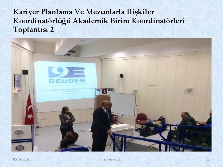 Kariyer Planlama Ve Mezunlarla İlişkiler Koordinatörlüğü Akademik Birim Koordinatörleri Toplantısı 2 05. 09. 2016