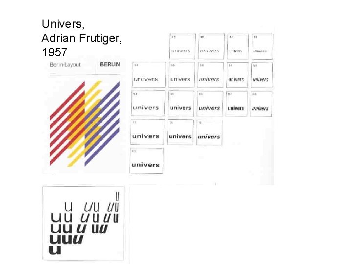 Univers, Adrian Frutiger, 1957 