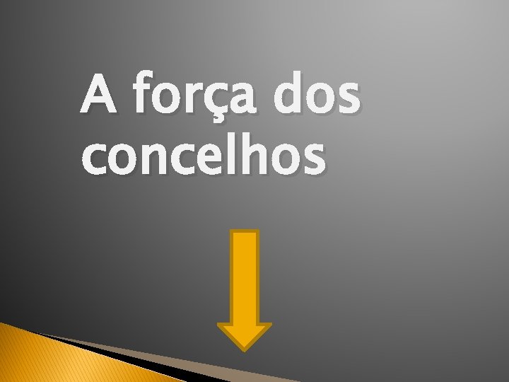 A força dos concelhos 
