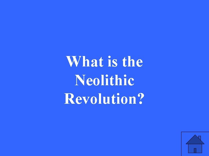 What is the Neolithic Revolution? 