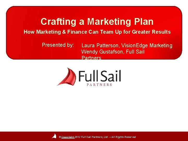 Crafting a Marketing Plan How Marketing & Finance Can Team Up for Greater Results