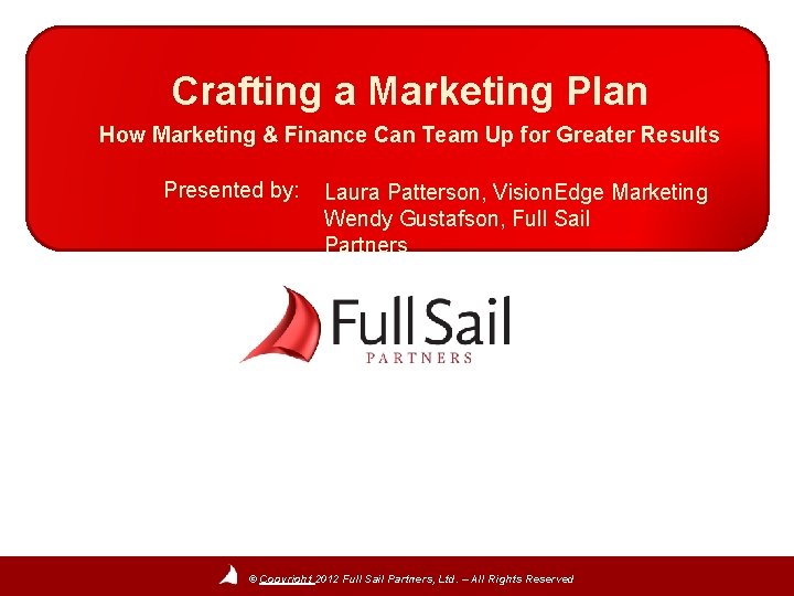 Crafting a Marketing Plan How Marketing & Finance Can Team Up for Greater Results