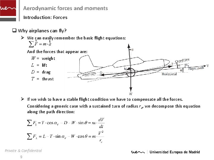 Aerodynamic forces and moments Introduction: Forces q Why airplanes can fly? Ø We can