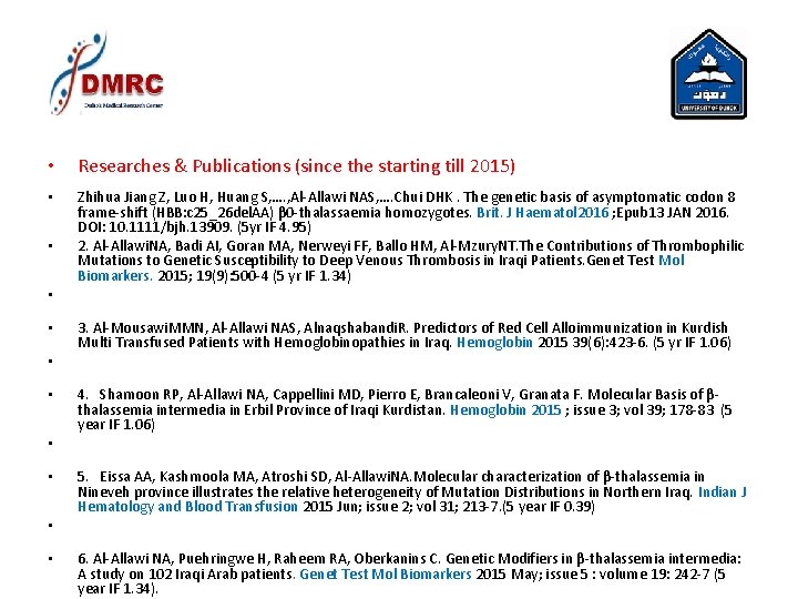 • Researches & Publications (since the starting till 2015) • Zhihua Jiang Z, • Researches & Publications (since the starting till 2015) • Zhihua Jiang Z,