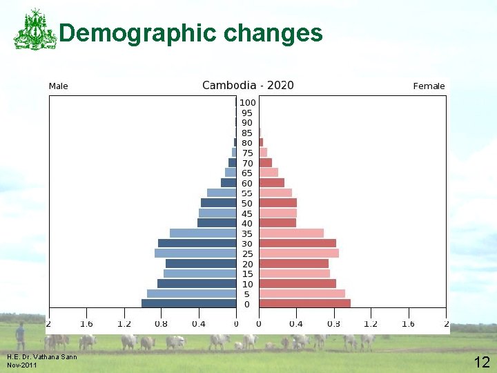 Demographic changes H. E. Dr. Vathana Sann Nov-2011 12 