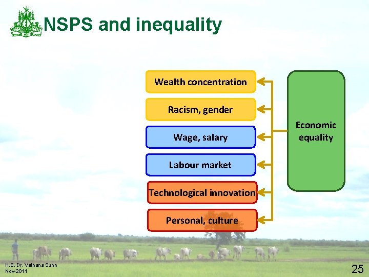 NSPS and inequality Wealth concentration Racism, gender Wage, salary Economic equality Labour market Technological