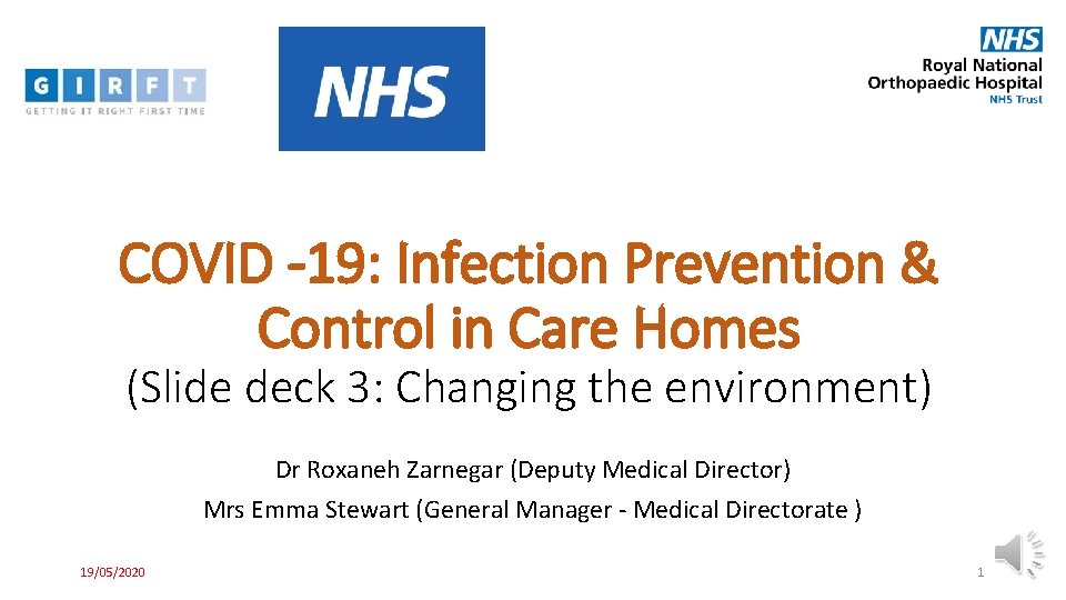 COVID 19 Infection Prevention Control in Care Homes