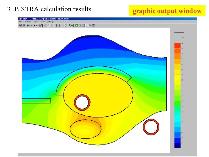 3. BISTRA calculation results graphic output window 