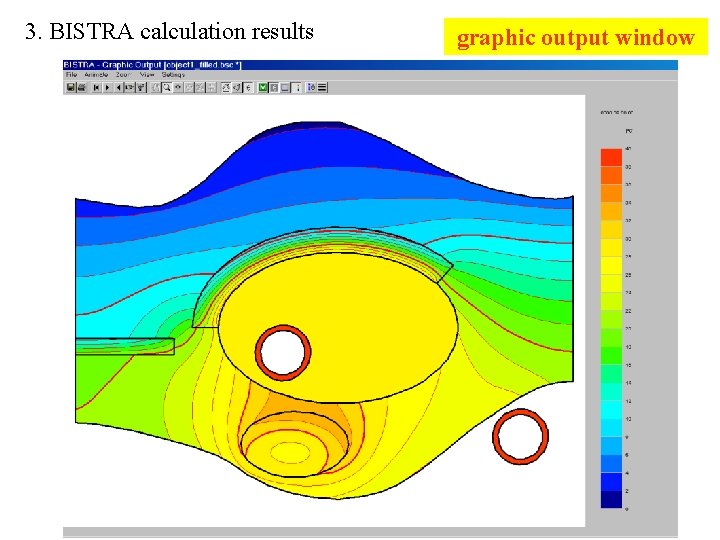 3. BISTRA calculation results graphic output window 