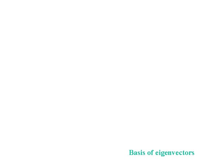 Basis of eigenvectors 