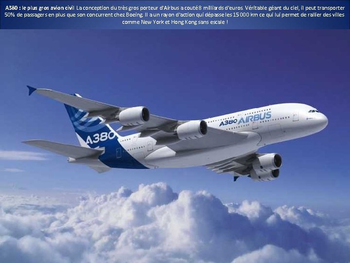 A 380 : le plus gros avion civil La conception du très gros porteur