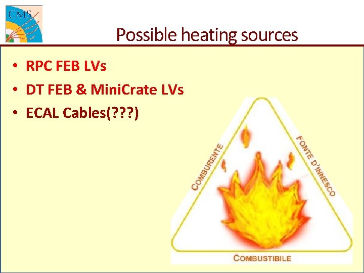 Possible heating sources • RPC FEB LVs • DT FEB & Mini. Crate LVs