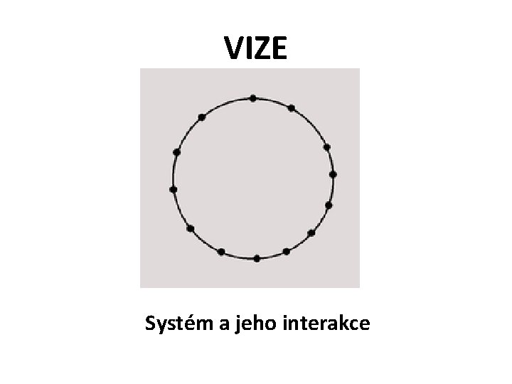 VIZE Systém a jeho interakce 