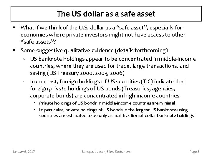 The US dollar as a safe asset § What if we think of the