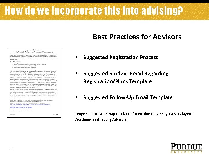How do we incorporate this into advising? Best Practices for Advisors • Suggested Registration