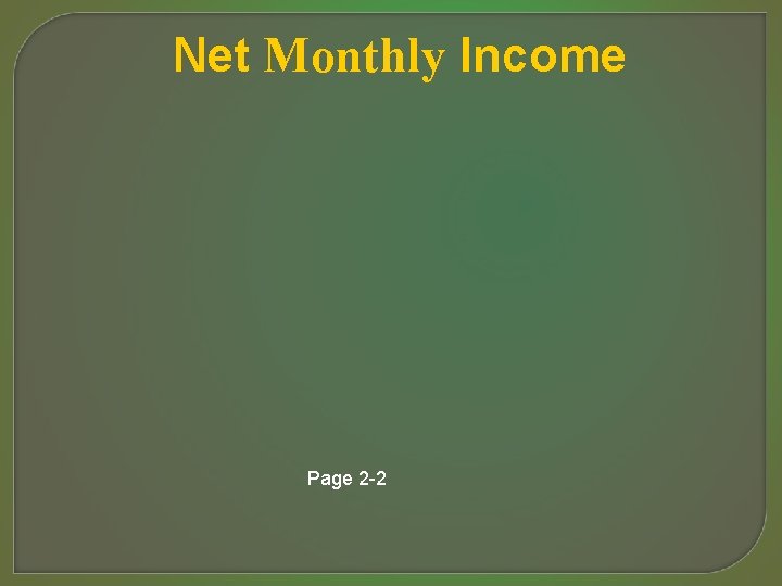 Monthly Net Income Math Example Managing your Money Aka Budgeting Office of Frank
