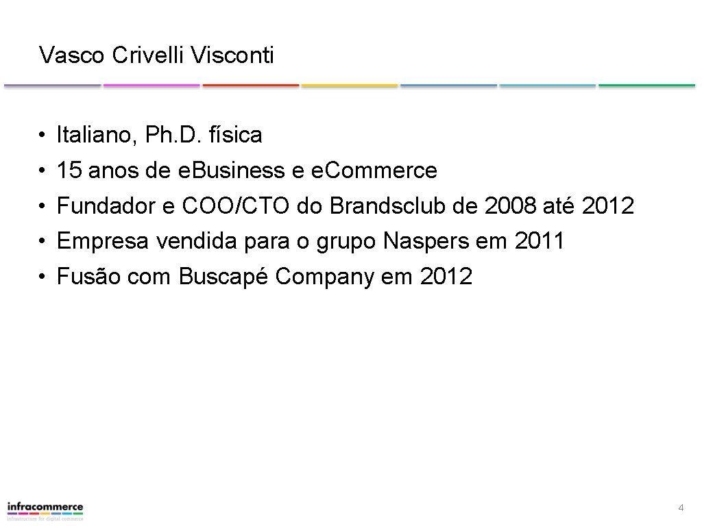 Vasco Crivelli Visconti • Italiano, Ph. D. física • 15 anos de e. Business