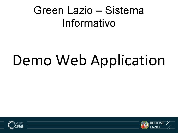Green Lazio – Sistema Informativo Demo Web Application 