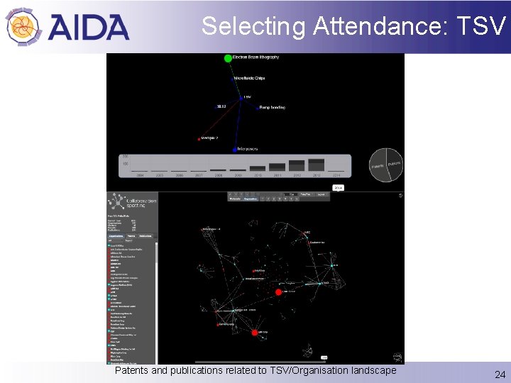 Selecting Attendance: TSV Patents and publications related to TSV/Organisation landscape 24 