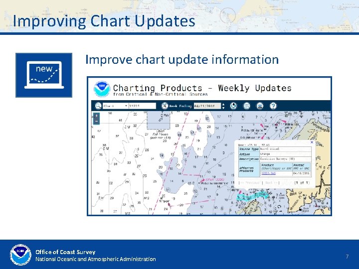 Improving Chart Updates Improve chart update information Office of Coast Survey National Oceanic and Improving Chart Updates Improve chart update information Office of Coast Survey National Oceanic and