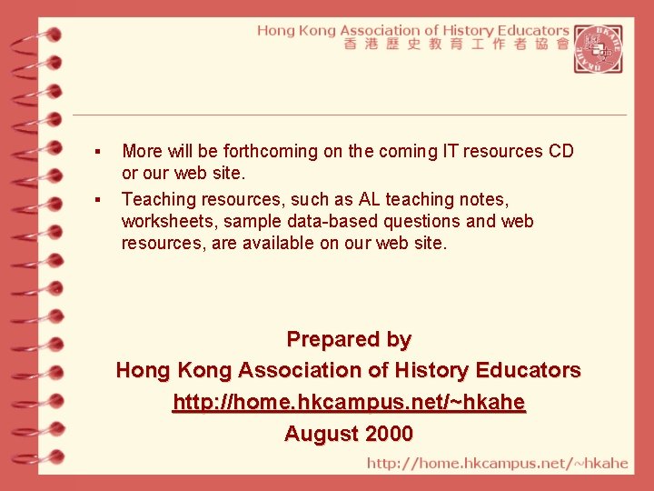 § § More will be forthcoming on the coming IT resources CD or our