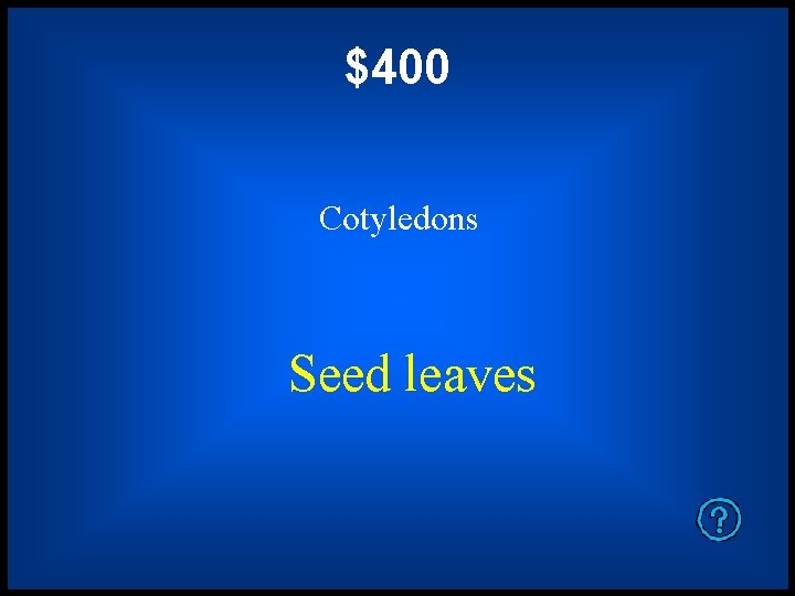 $400 Cotyledons Seed leaves 