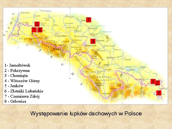 6 5 7 8 4 1 - Jarnołtówek 2 - Pokrzywna 3 - Chomiąża 6 5 7 8 4 1 - Jarnołtówek 2 - Pokrzywna 3 - Chomiąża