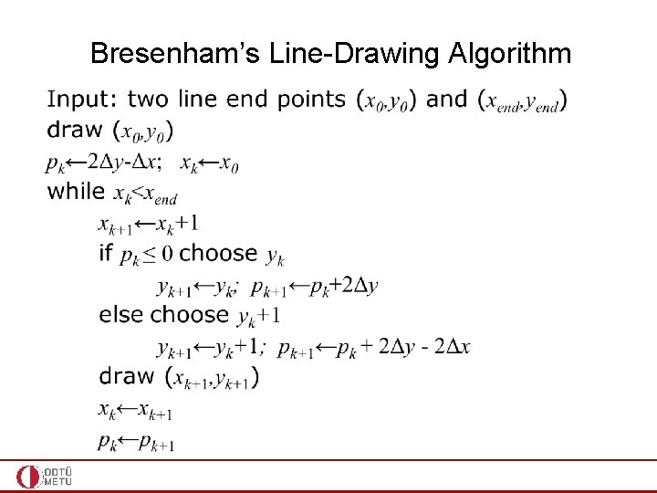 Bresenham’s Line-Drawing Algorithm 