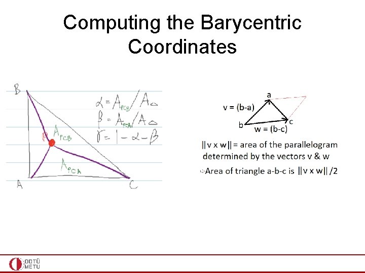 Computing the Barycentric Coordinates 