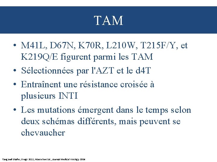 TAM • M 41 L, D 67 N, K 70 R, L 210 W,