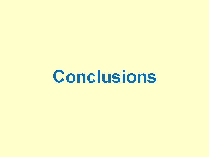 Conclusions 