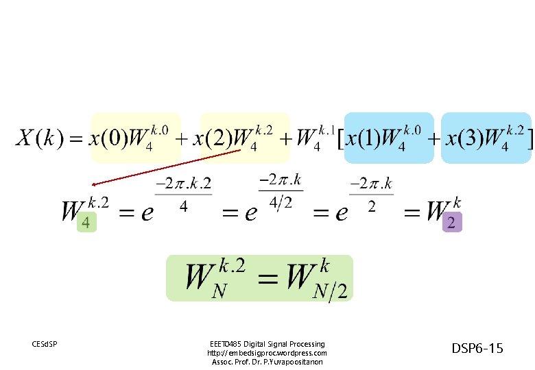 CESd. SP EEET 0485 Digital Signal Processing http: //embedsigproc. wordpress. com Assoc. Prof. Dr.