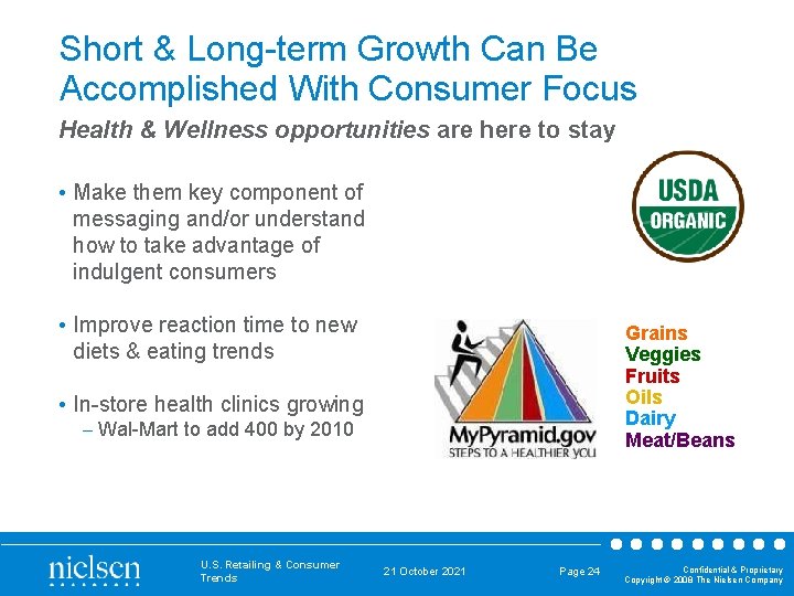 Short & Long-term Growth Can Be Accomplished With Consumer Focus Health & Wellness opportunities