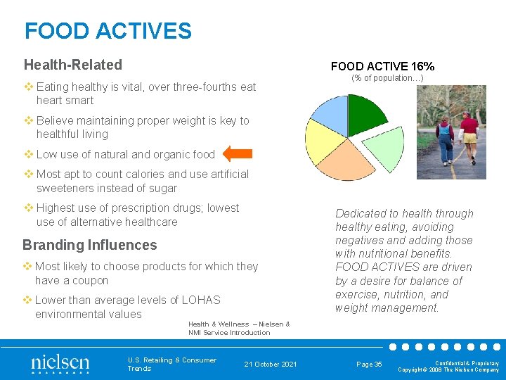 FOOD ACTIVES Health-Related FOOD ACTIVE 16% v Eating healthy is vital, over three-fourths eat