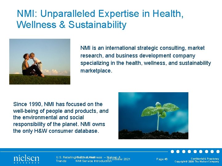 NMI: Unparalleled Expertise in Health, Wellness & Sustainability NMI is an international strategic consulting,