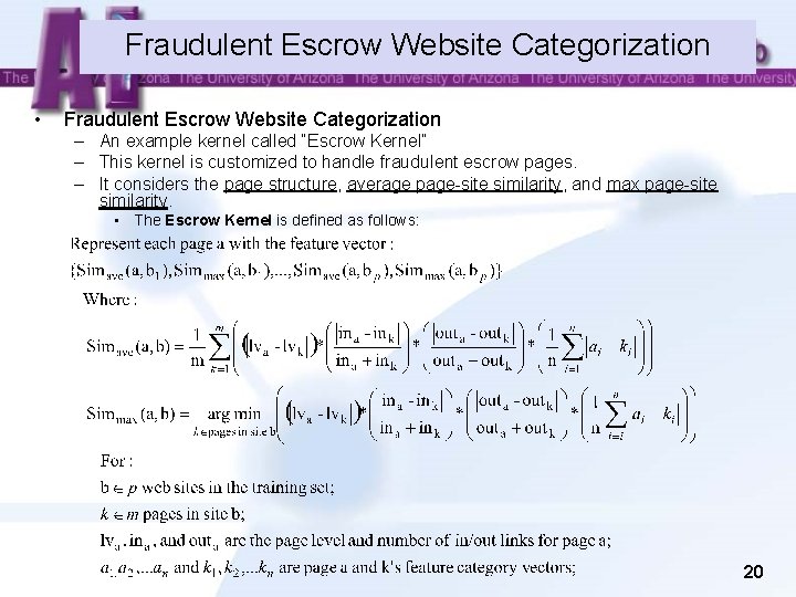 Fraudulent Escrow Website Categorization • Fraudulent Escrow Website Categorization – An example kernel called