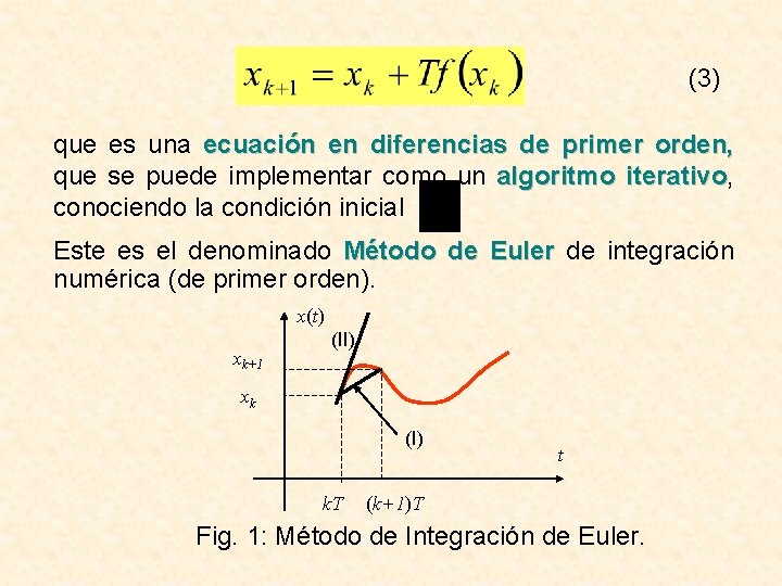 (3) que es una ecuación en diferencias de primer orden, que se puede implementar